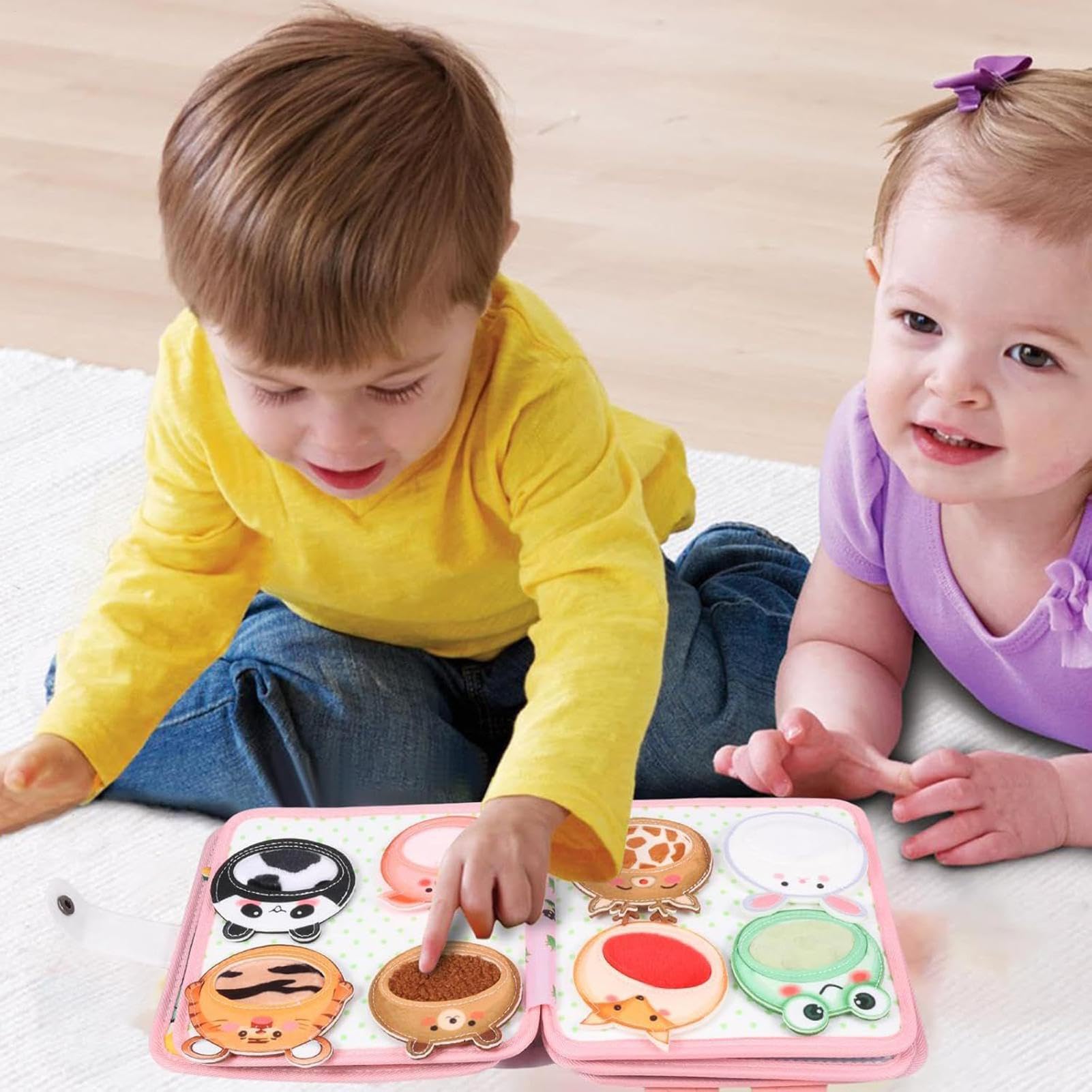 Genérico Ocupado para Viajes | Libro De Fieltro con Actividades De Desarrollo,Libro Interactivo para Juegos - para Bebés Niños Y Niñas En Interior Sala De Estar Dormitorio Viaje Hogar