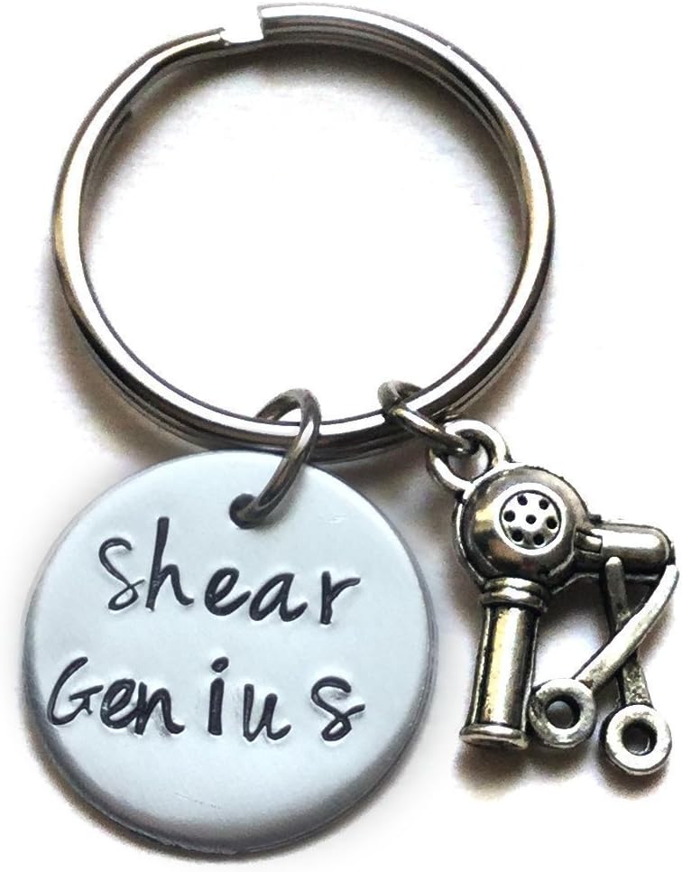 Shear Genius Hairdresser Keychain