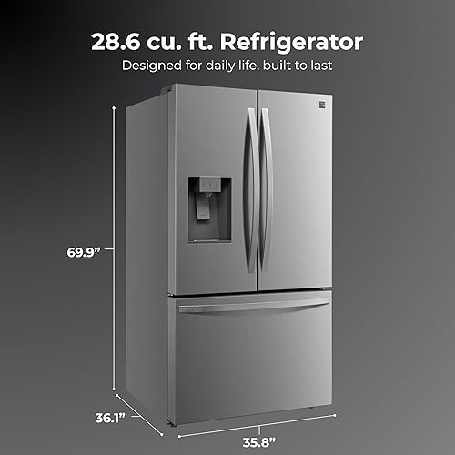 Miniatura 2 de Kenmore Accela Chill, refrigerador de puerta francesa de 36 pulgadas con congelador, estantería ajustable, evaporador doble, certificado ENERGY