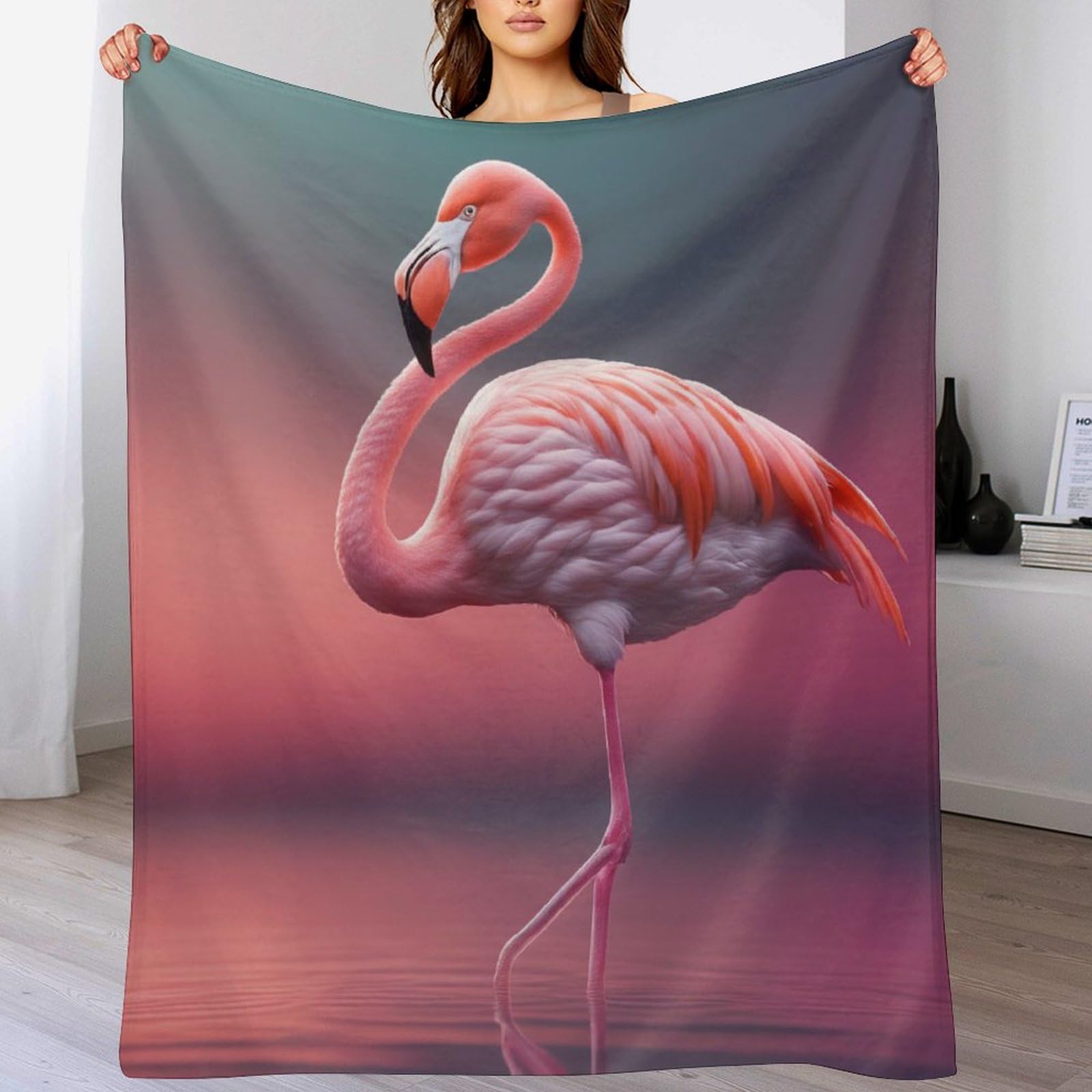 Couverture flamant rose flannel plaid doux pour offrir un cocon chaleureux chez soi