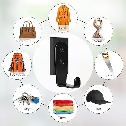 Miniatura 8 de FYY Percha magnética para corona, paquete de 2 imanes resistentes con gancho para refrigerador, ganchos magnéticos para decoración de Navidad para