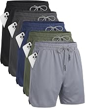 Surenow Mens Athletic Shorts with Pocket Running Workout Gym Shorts for Men