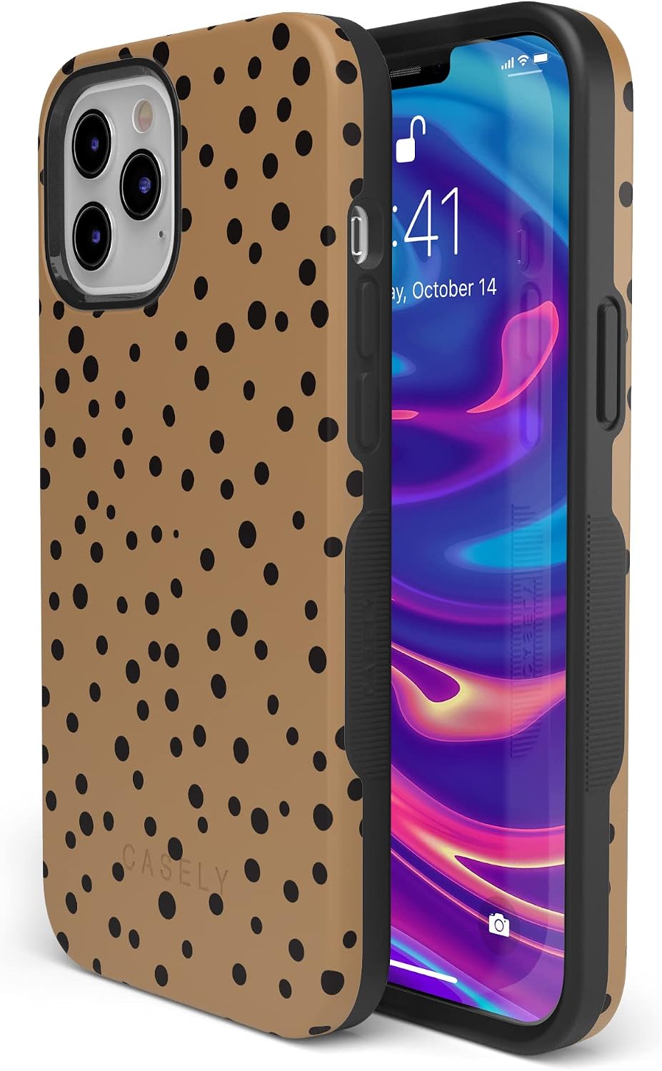 Casely iPhone 12 Pro Max Case | Spot On | Dotted Animal Print | Bold Protective Design
