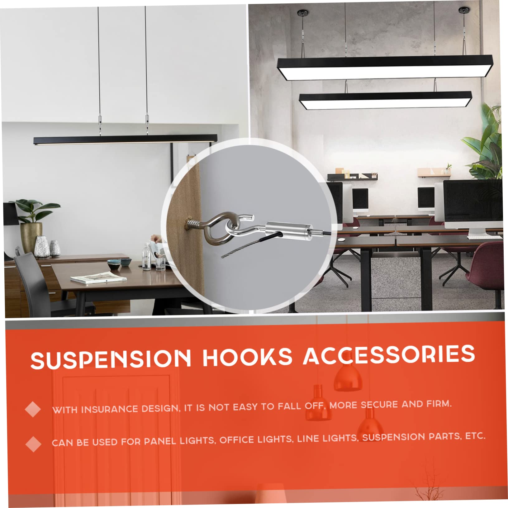 MUCKLILY 5pcs Wire Rope Locker Turnbuckle Tension Wire Rope S Hook Hooks Suspension Hook Accessory Wire Rope Clip Y Cable Wire Rope Fittings Turnbuckles Wire Rope Tensioner Silver Copper