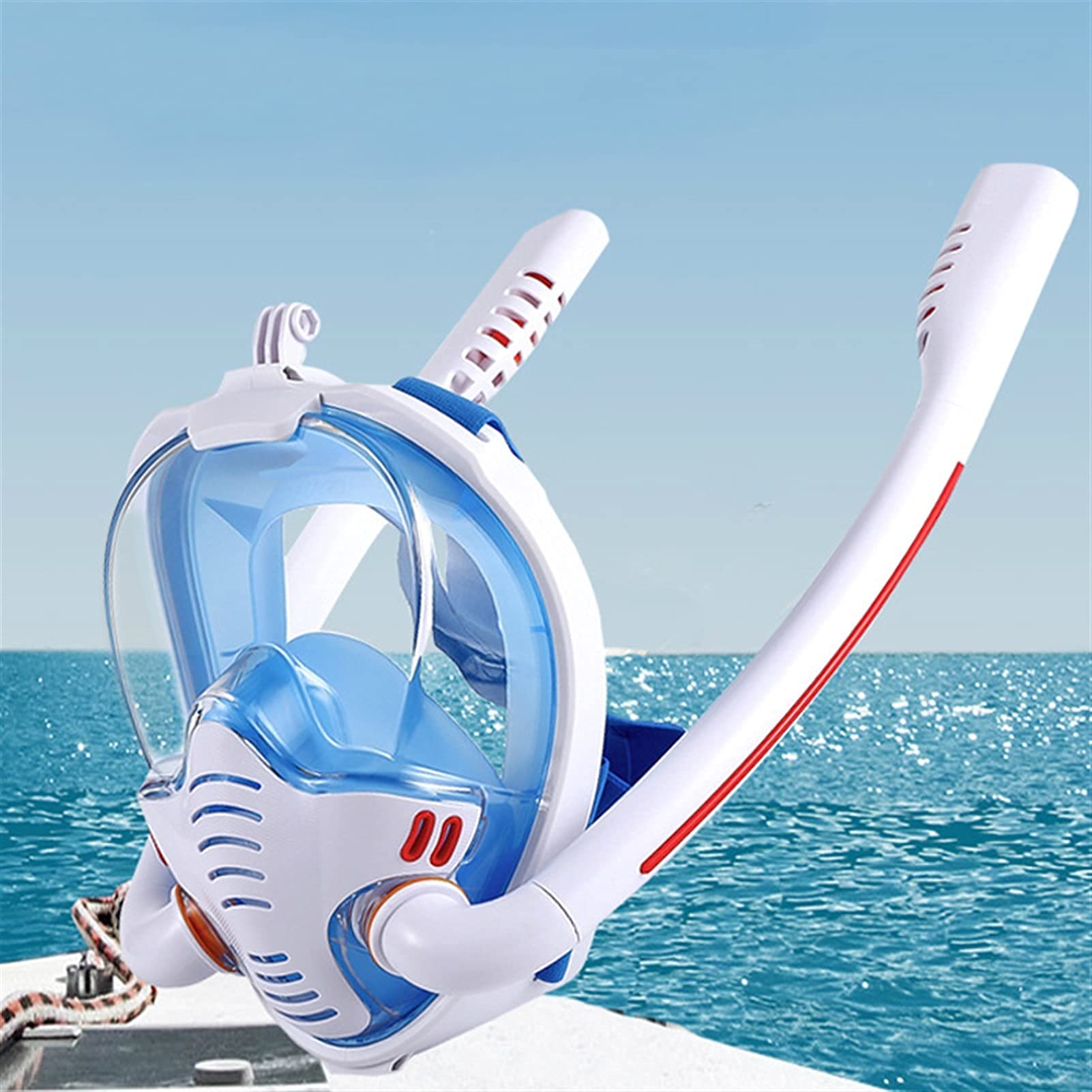 Maschera da Snorkeling Integrale, Maschere da Snorkeling, Maschere da Sub, Maschere da Sub subacquee, antiappannamento, antiperdita, sicure e Impermeabili, per Nuoto, ad