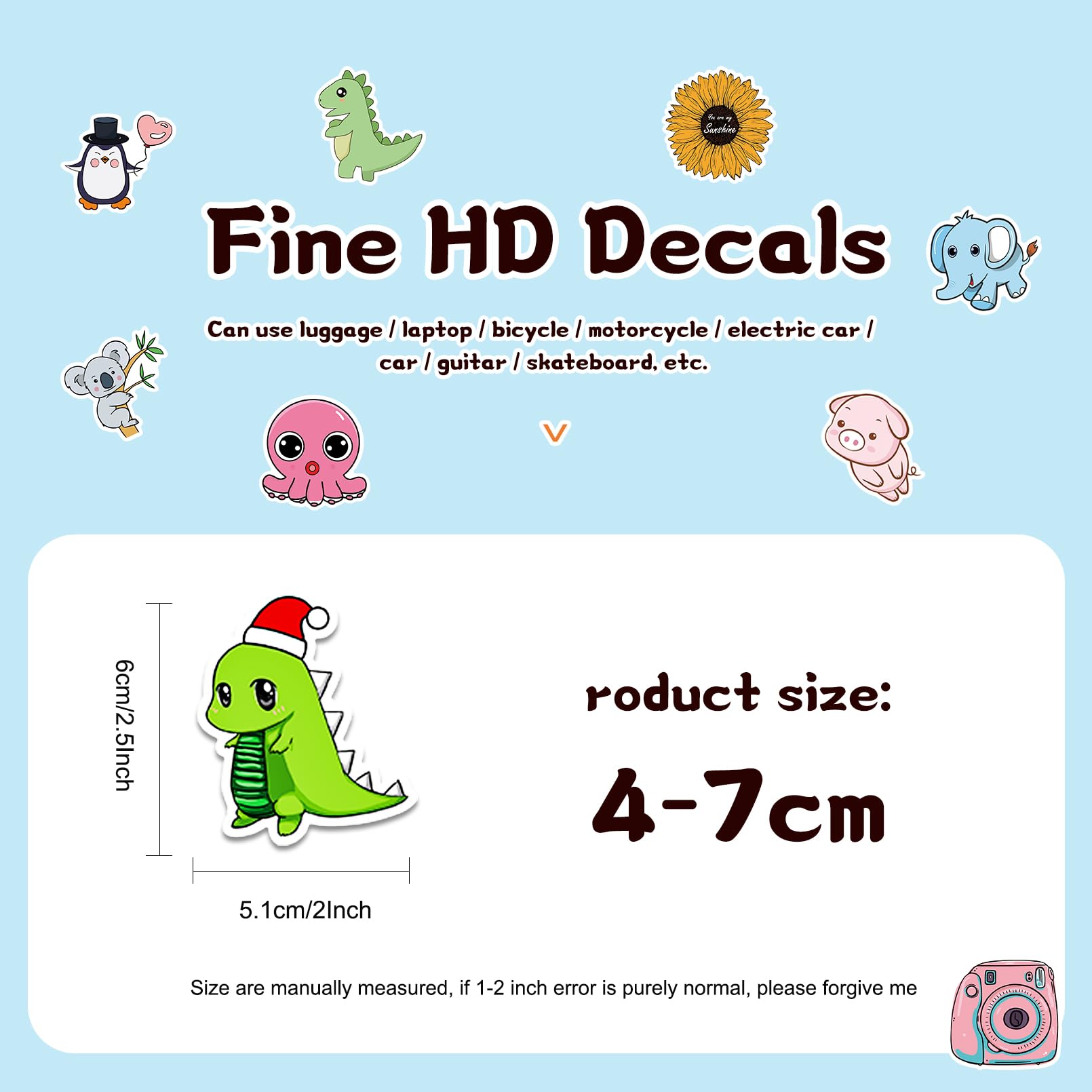 Stickers Figurine Ado AloaMars 110 Autocollants Vinyle Imperméables - Figurines Pour Ordinateur Portable Skateboard Scrapbooking