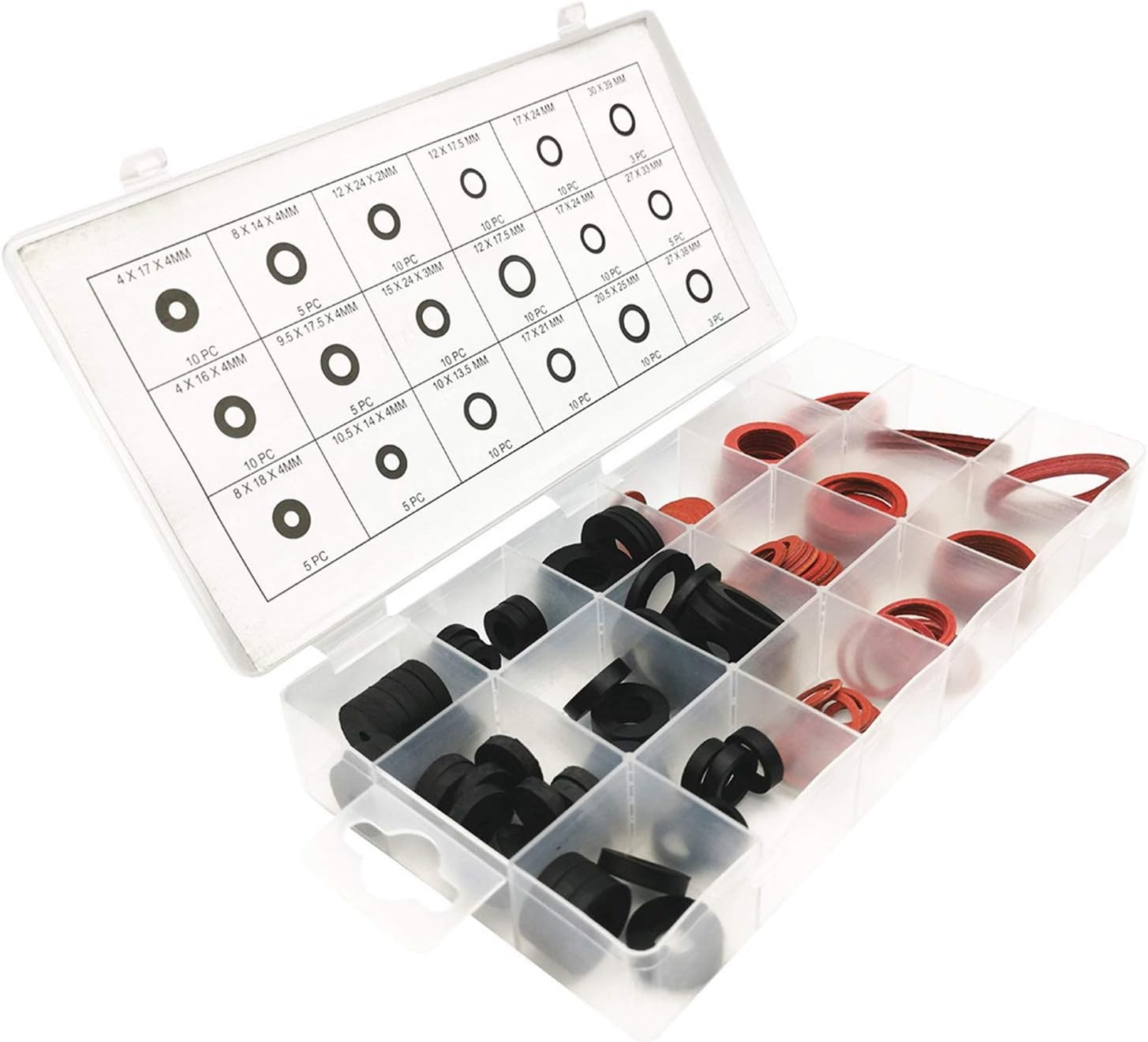 JawayTool Rubber Grommets Kit & Plug Wire Ring Assortment Set Electrical Gasket Tools - 125 - Pieces