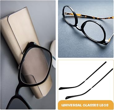 1 Pair Metal Eyeglass Arms Replacement Black Glasses Legs Replacement Universal Sunglasses Repair Arms Kit DIY Temples For Glasses