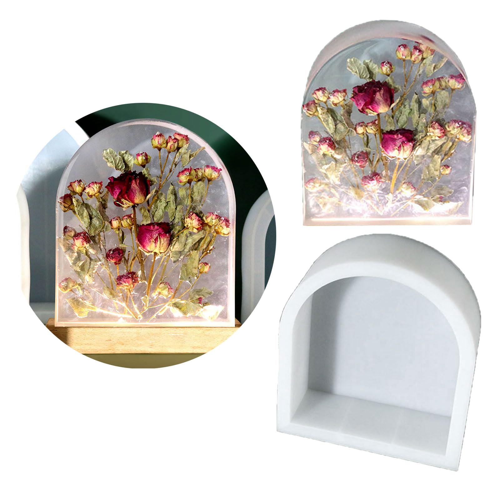 Moldes de silicona, molde de resina moldeada en forma de arco, molde para decoración de estantería, perfecto para la fabricación a mano de estanterías