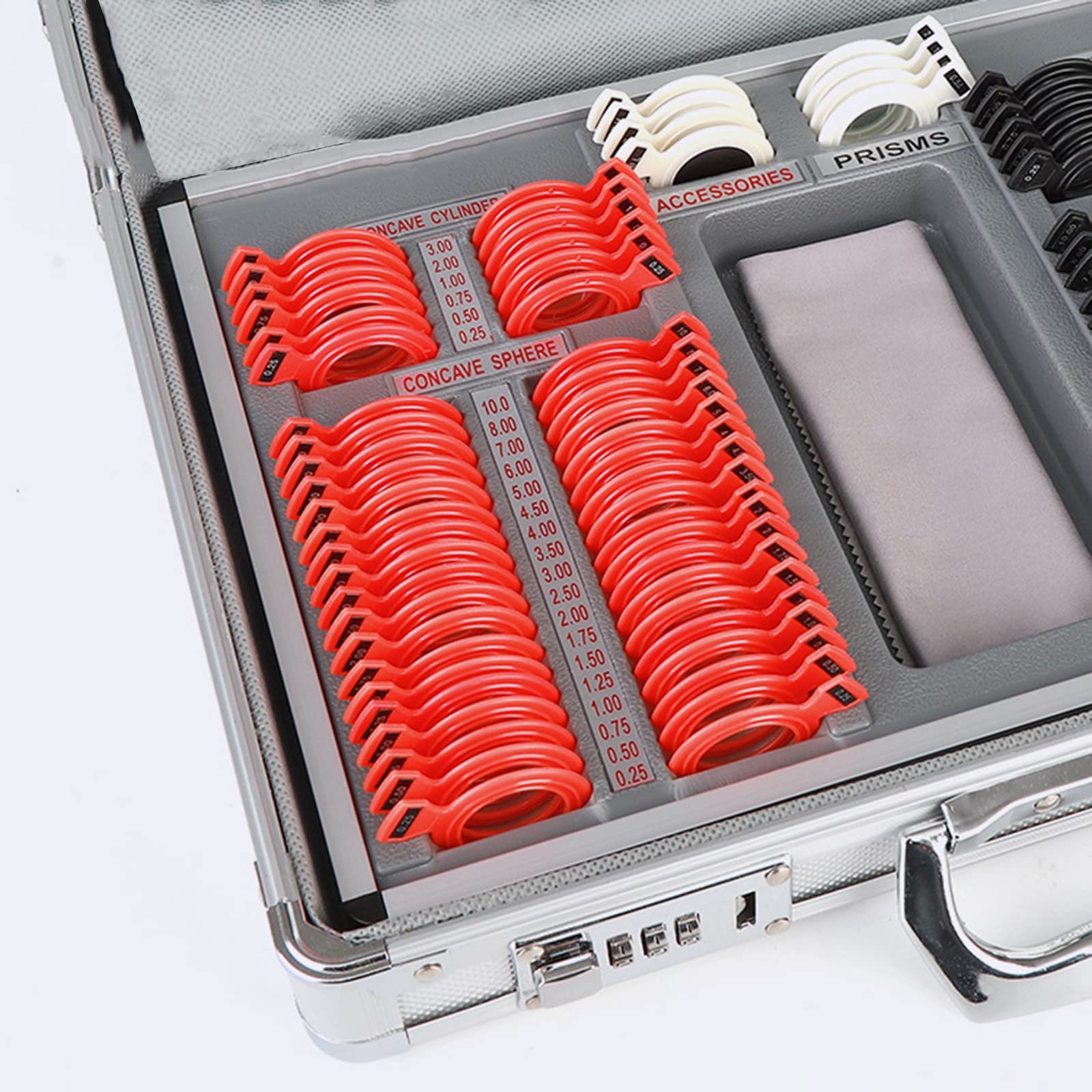 NICHOY Set di Lenti di Prova ottiche, Bordo in plastica, Scatola per optometria per Occhiali, Scatola per Inserti optometria 104, Pellicola di Grado B, Facile da Pulire(Color:A,Size:104pcs)