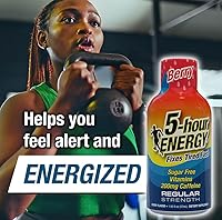Vista 3 de 5-hour ENERGY Shots - Fuerza regular, sabor a bayas, 30 unidades, 1.93 onzas líquidas, sin azúcar, cero calorías, aminoácidos y vitaminas B