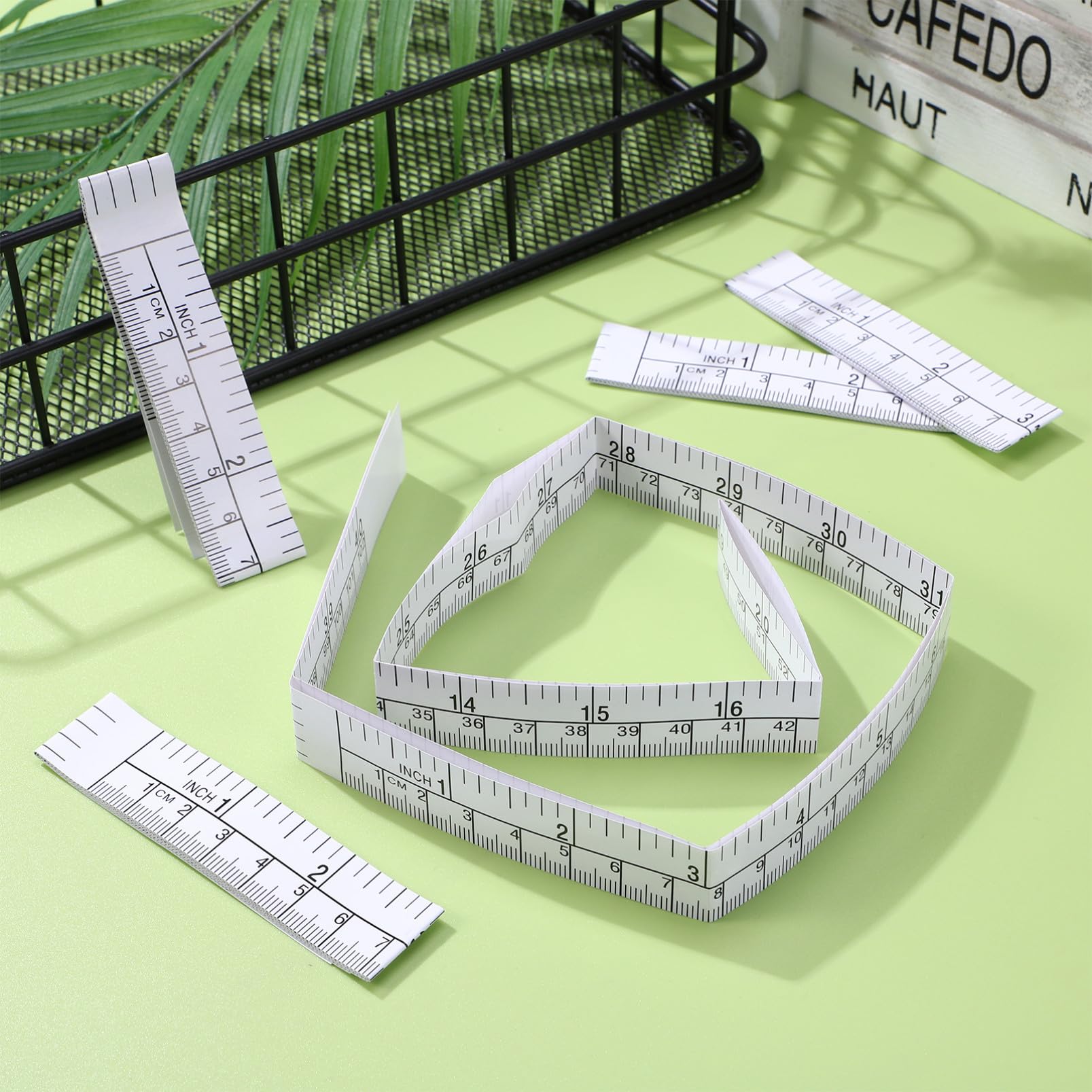 Artibetter 25piezas Reglas De Papel Graduadas De Cinta Métrica Desechable Para Heridas y Manualidades Escala Métrica
