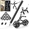 Tigerhu Fidget Pen Magnetischer Kugelschreiber Magnet Stift Lustig Multifunktions Magnetstift Stressabbau Druckkugelschreiber für Männer Frauen Kinder Vatertagsgeschenk