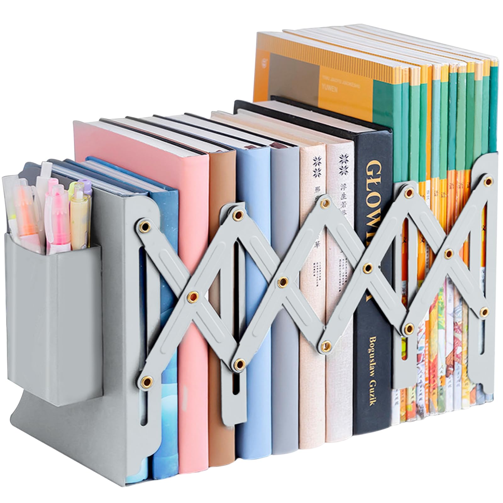 Heavy Book Ends To Hold Large Books Gtouse Adjustable Book Ends, Expandable Metal Bookends, Heavy Duty Book Holder Desktop Book Stand Organizer For Home Office School Expandable Bookends