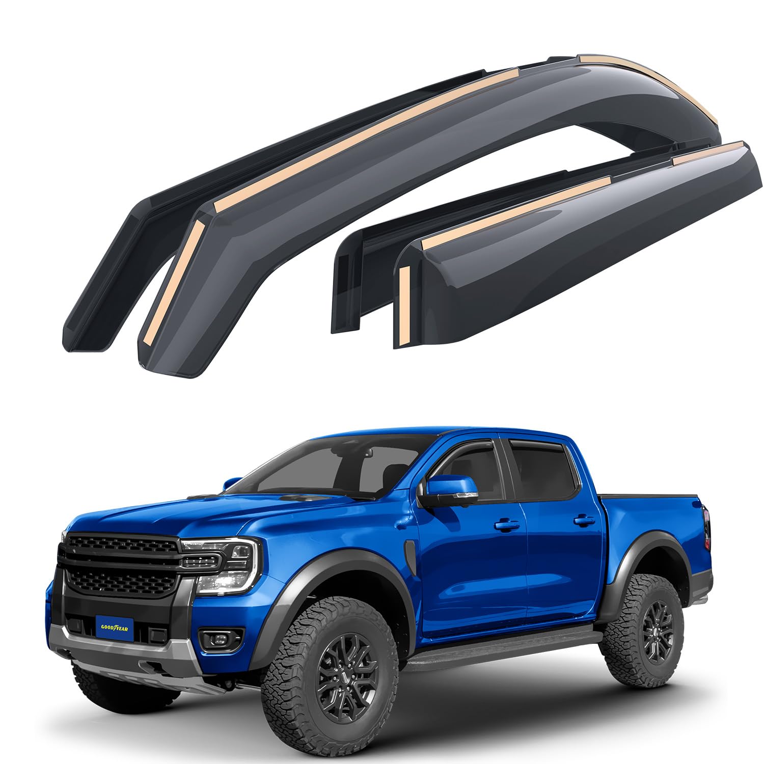 Goodyear Windabweiser für/kompatible mit Ford Ranger 22-26 - Kanal 4 St.