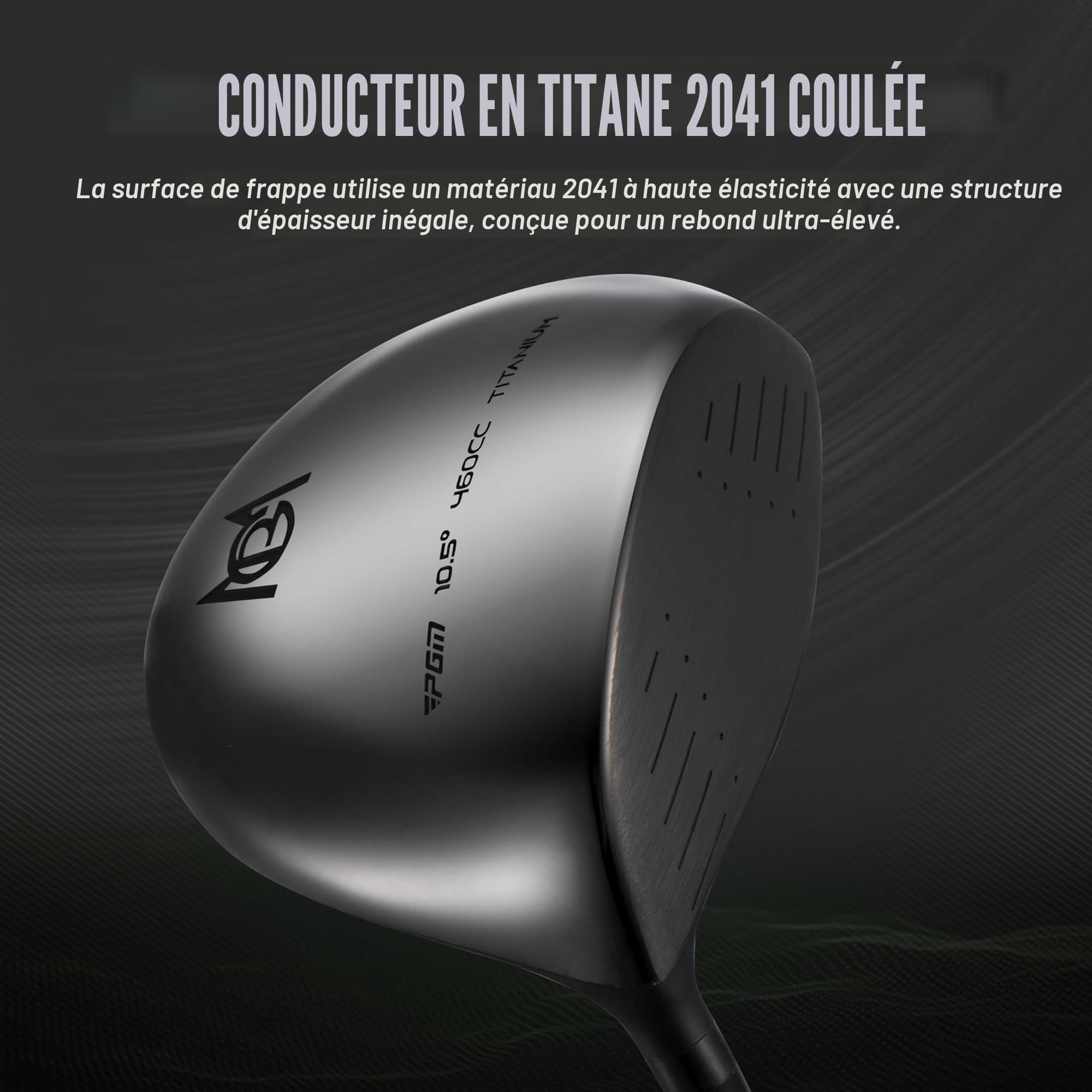 PGM Ensembles complets de clubs de golf pour homme - 13 pièces - 3 bois (#1,3,5), 1 hybride (#4H), 6 fers (#5,6,7,8,9,PW), 2 Sand Wedge (52°, 56°), 1 putter - Sac de support de golf, droitier