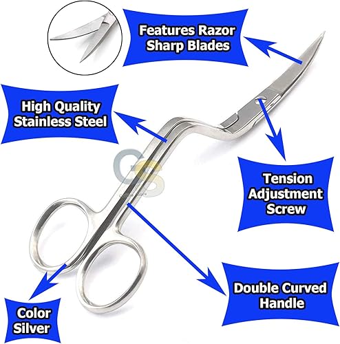 Miniatura 2 de TIJERAS DE BORDADO DE MÁQUINA DOBLE CURVA DE 6 PULGADAS por G.S ONLINE STORE