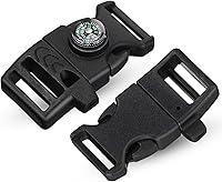 Vista 3 de Jexine 50 clips de hebilla de brújula de plástico paracord hebillas accesorios para camping, viajes, supervivencia de emergencia