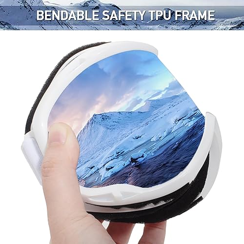 Miniatura 3 de JULI - Gafas de esquí y snowboard para hombres, mujeres y jóvenes, 100 % protección UV, doble lente antivaho (marco blanco/lente plateada 13% VLT)