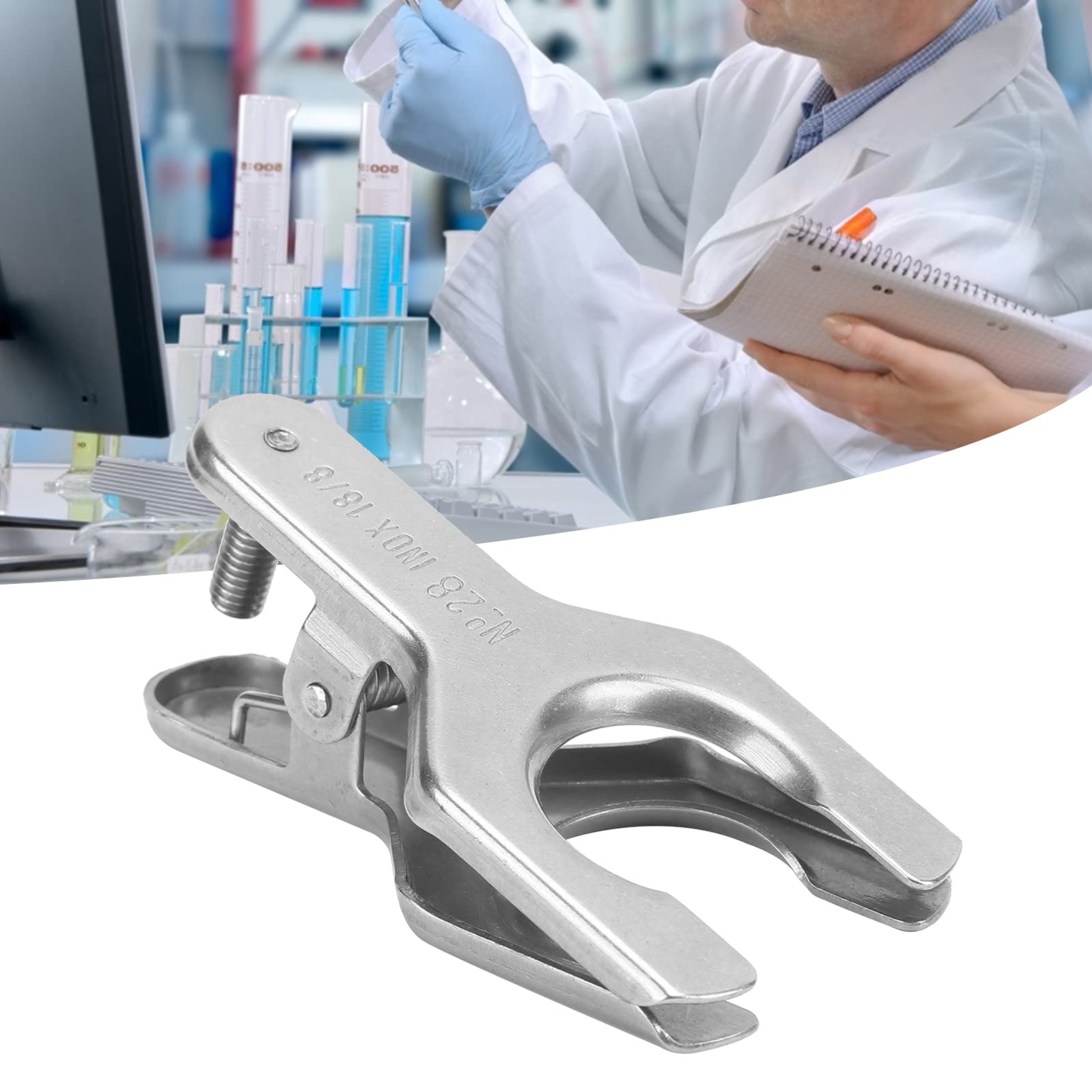 Pince Sphérique avec une Forte Force de Serrage pour la, le reflux. Laboratoires Scientifiques, industries. Acier Inoxydable, Diamètre de Bouche 23 Mm