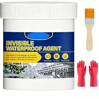 Multi-Purpose Invisible Waterproof Sealant Gel, Water-Based Clear Coating for Outdoor Leak Repair, Ideal for Concrete, Masonry, Wood, Roof, Wall, Patio, Pipe and Sink Surfaces 300 * 1