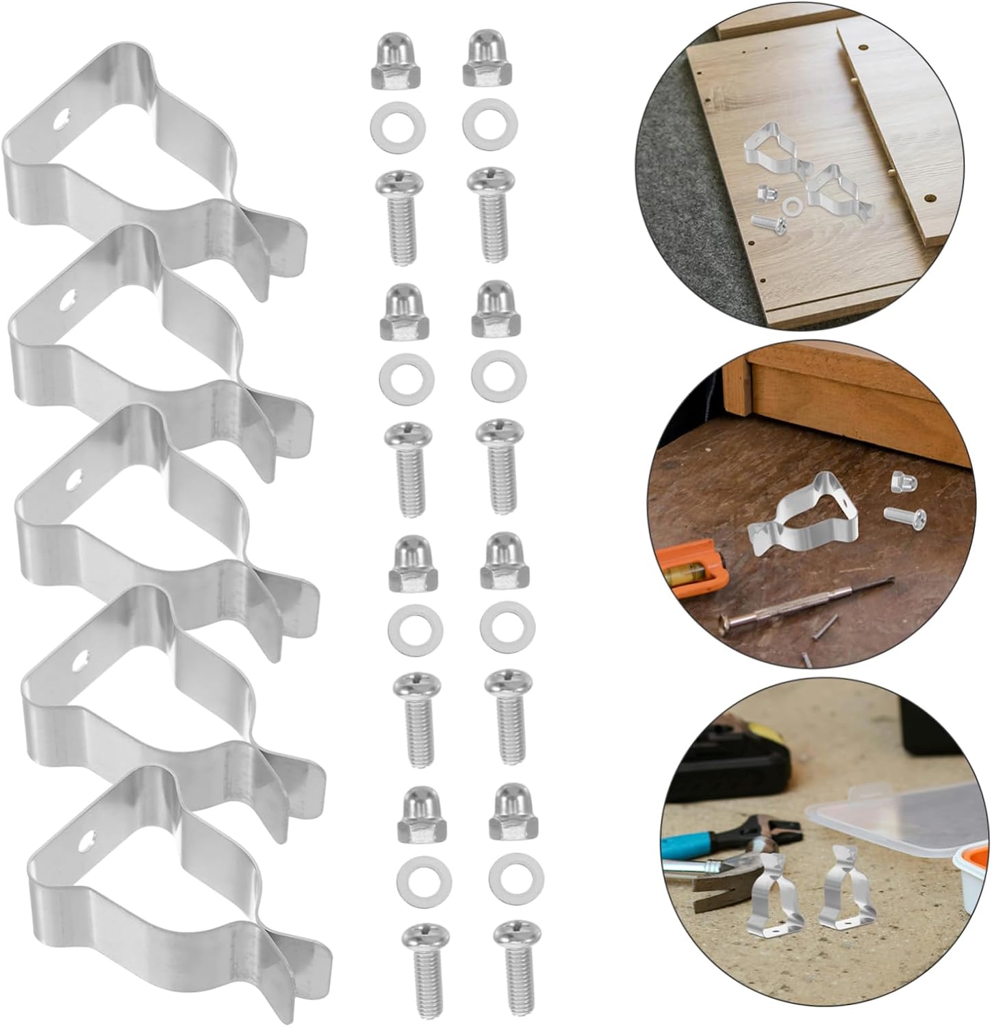 ORFOFE 10pcs Window Cover Spring Clips Hardware Kit for Easy Installation of Basement Retaining Clips for Residential and Commercial Use