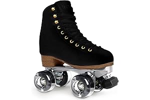 Genuine Suede Quad Retro Roller Skates for Women and Men