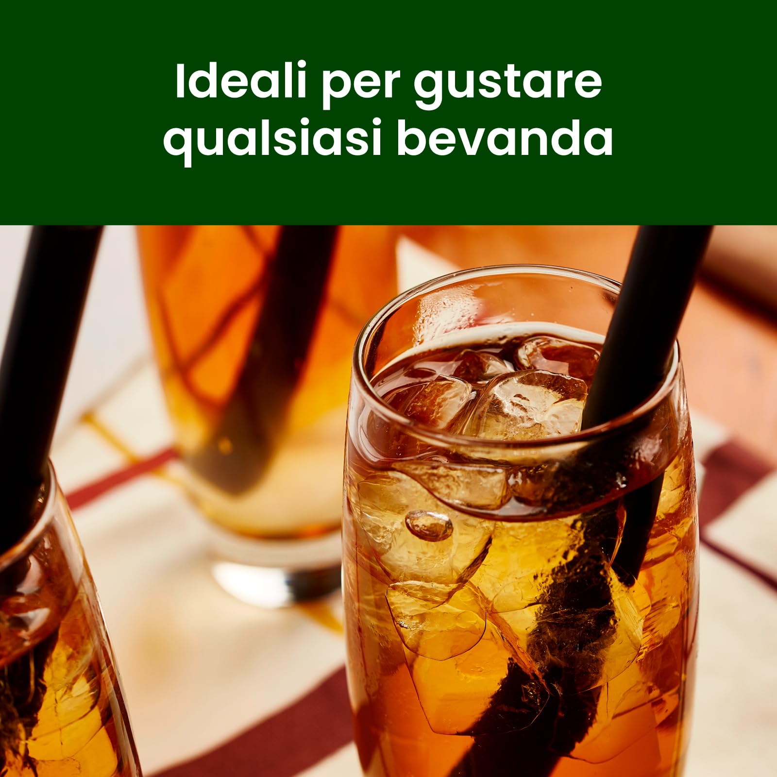 100 Cannucce Larghe Jumbo Colore Nero 15 cm x 8 mm - 100% Rigide Ecologiche Biodegradabili Compostabili e Riutilizzabili Made in Italy - Ideali per Bevande Cocktail Drink Eventi e Feste