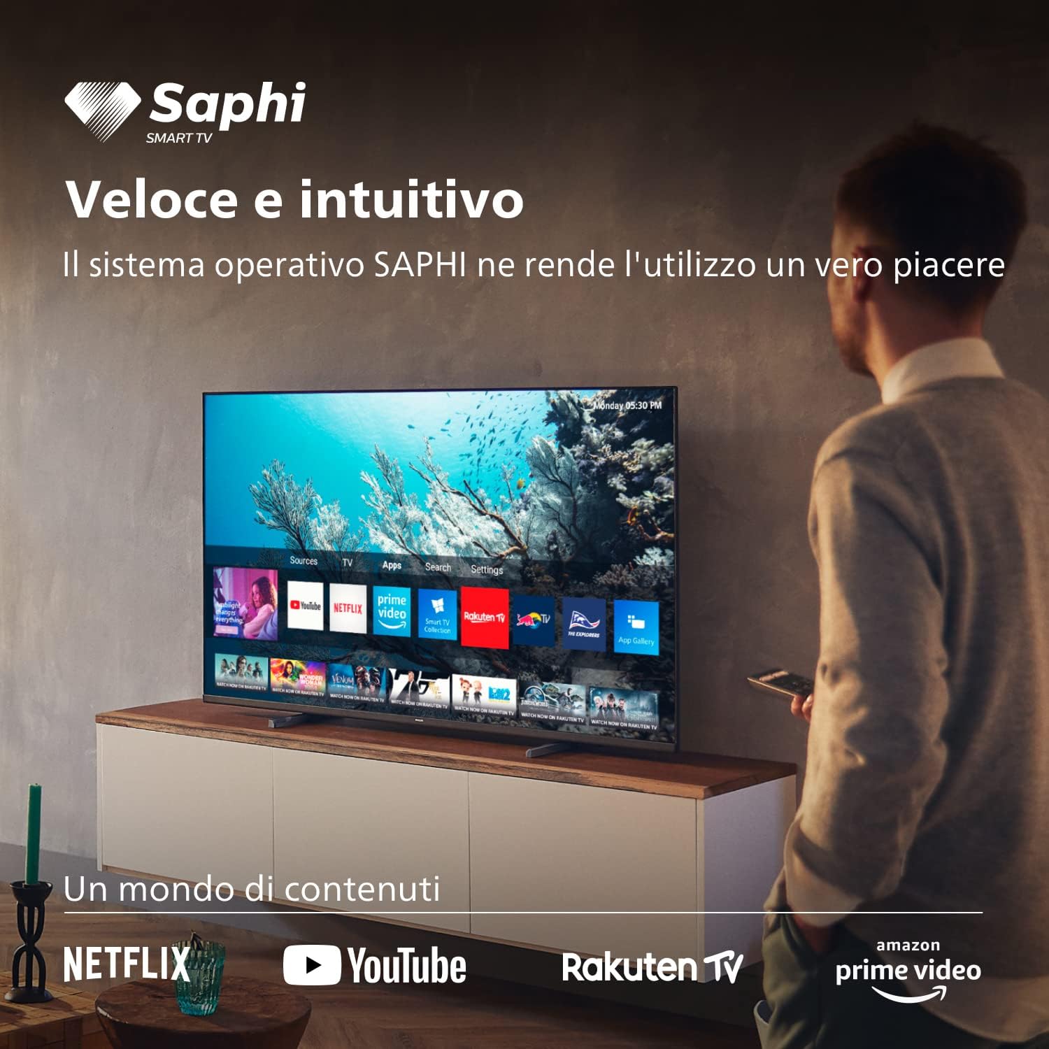 PHILIPS 50PUS7607/12, Smart TV LED UHD 4K 50 Pollici, High Dynamic Range (HDR), Dolby Atmos, Dolby Vision, Immagini E Audio Cinematografici, Design Sottile, 60Hz, TV SAPHI PHILIPS 50PUS7607/12, Smart TV LED UHD 4K 50 Pollici, High Dynamic Range (HDR), Dolby Atmos, Dolby Vision, Immagini E Audio Cinematografici, Design Sottile, 60Hz, TV SAPHI