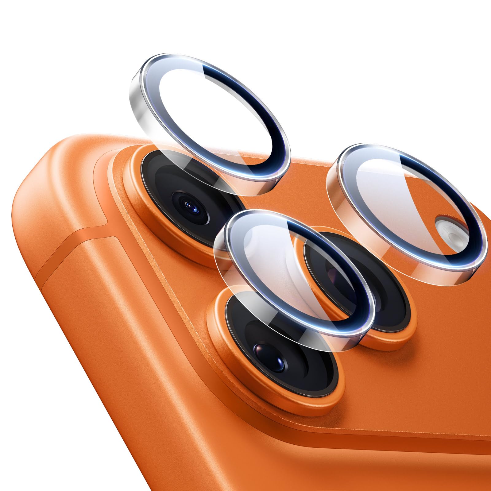 ESR Camera Lens Protector for iPhone 17 Pro Max/17 Pro/16 ProMax/16Pro/15 ProMax/15Pro/14ProMax/14Pro, Ultra-tough HD Individual Lens Protectors, Ultra-thin Tempered Glass, 1 Pack, Clear