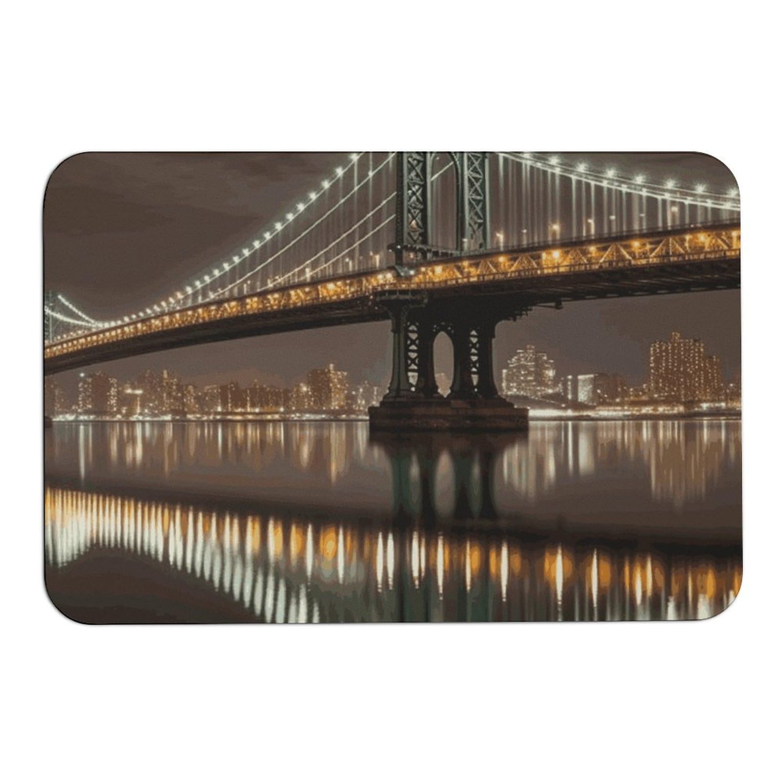 Tapis de sol Manhattan Bridge pour une salle de bain urbaine