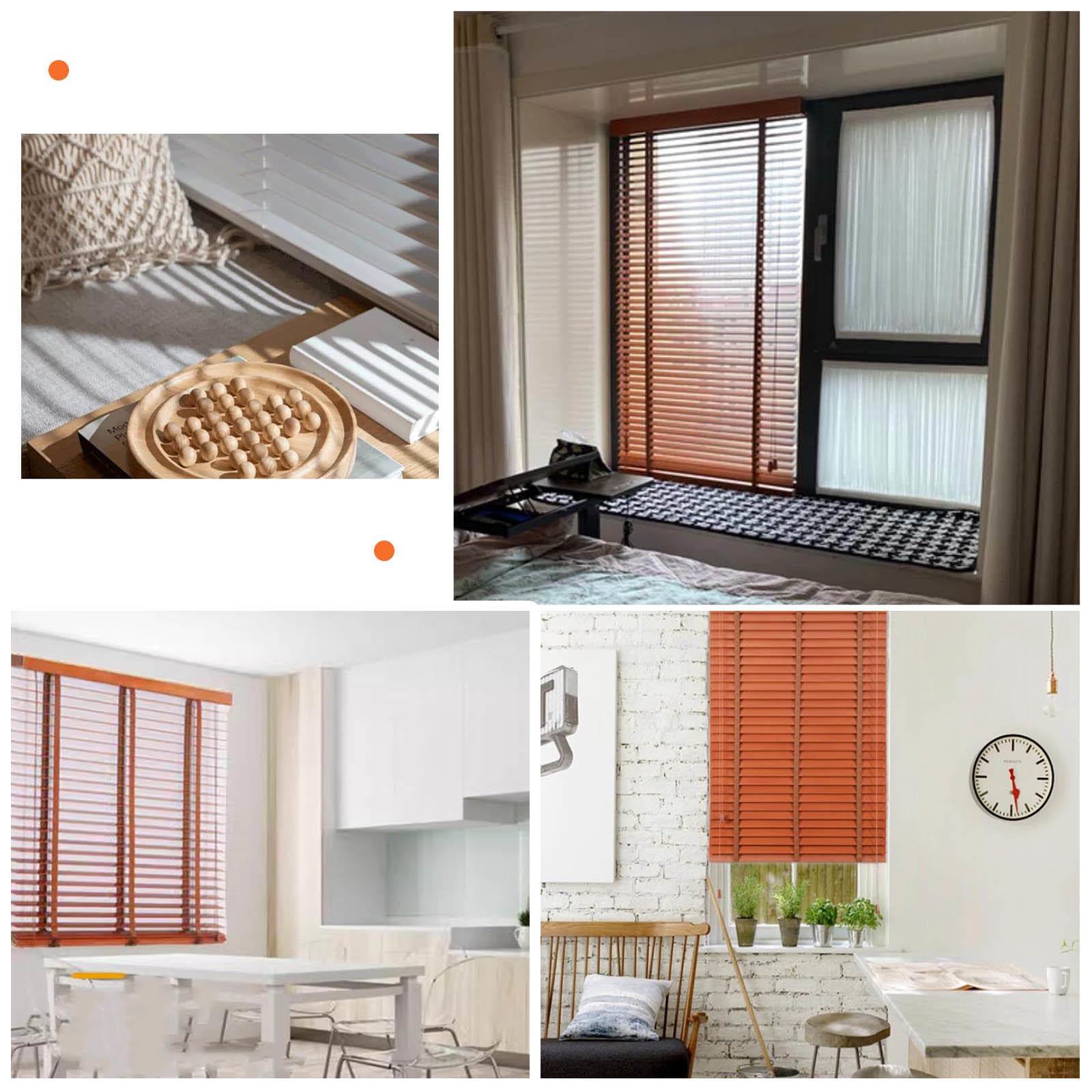 Tende Veneziane In Legno Massello Per Finestre: Orizzontali, Larghezza 40-150 Cm, Doghe Da 50 Mm. Regolabili Per Cucina, Bagno, Ufficio. Bloccano La Luce E Proteggono Dai Raggi UV.