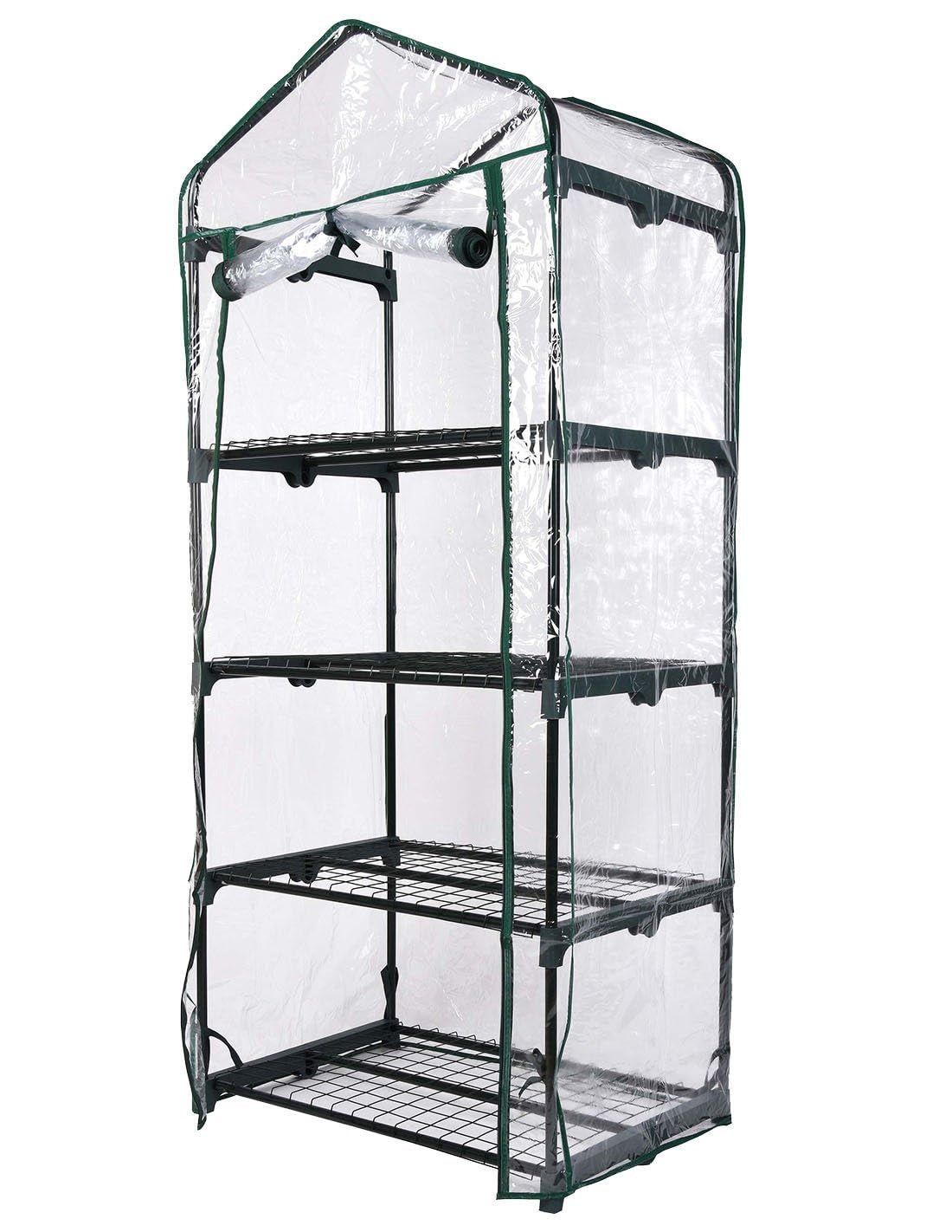 Faura - Faura - Invernadero Balcón | Varias Medidas Seleccionela | Invernadero para Hogar | 4 ESTANTES. (160x69x49 cm.) () | 4 ESTANTES. (160x69x49 cm.)
