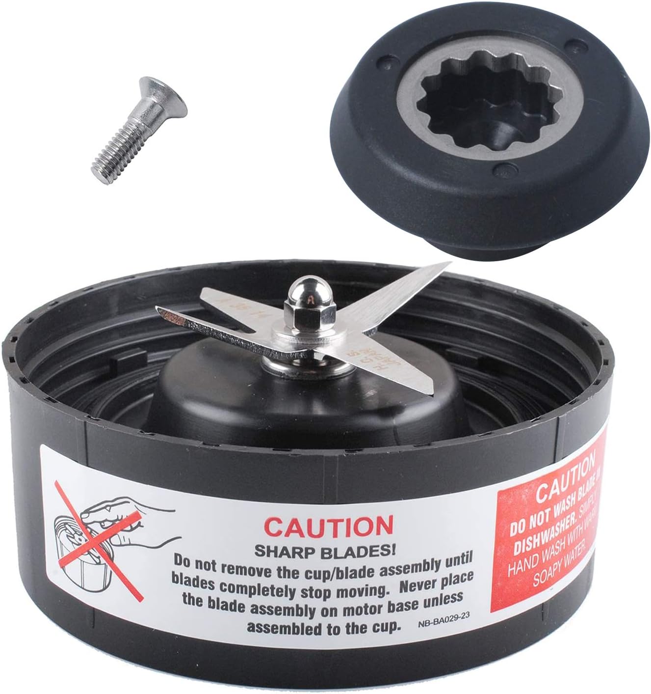 Wadoy N17-1001 Blade with Drive Socket Kit Compatible with Nutribull-et Ma-gic Bu-llet RX Blender Replacement Parts Fit 1700 Watt