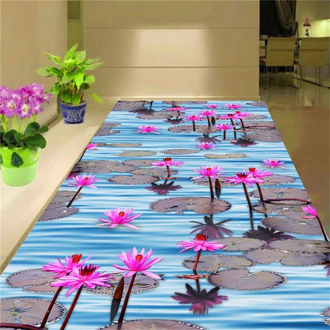 Tapis de chambre adulte bleu 120x160 lavable pour couloir et bureau ado