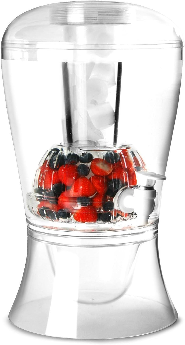 Drinks Dispenser with Ice Core 8 Litre Capacity Juice Dispenser Soft Drinks Dispenser Beverage Dispenser Cocktail Dispenser - Perfect for Parties and BBQs