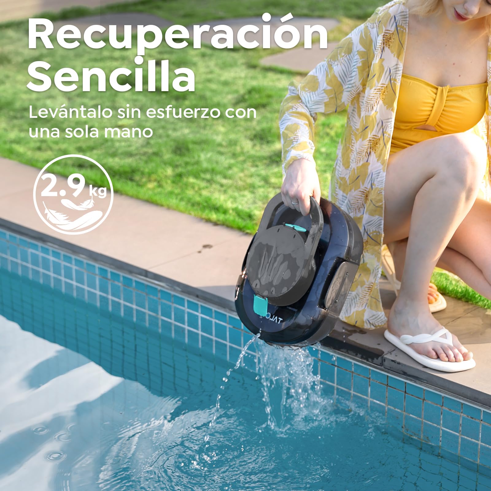 (2026 Upgrade) S1PRO Robot Piscina, Doble Motor Robot Limpiafondos Piscina Sin Cable, 120 Min de Limpieza, Carga en 2.5h, Autoaparcable, para Piscinas de Fondo Plano 100 m²