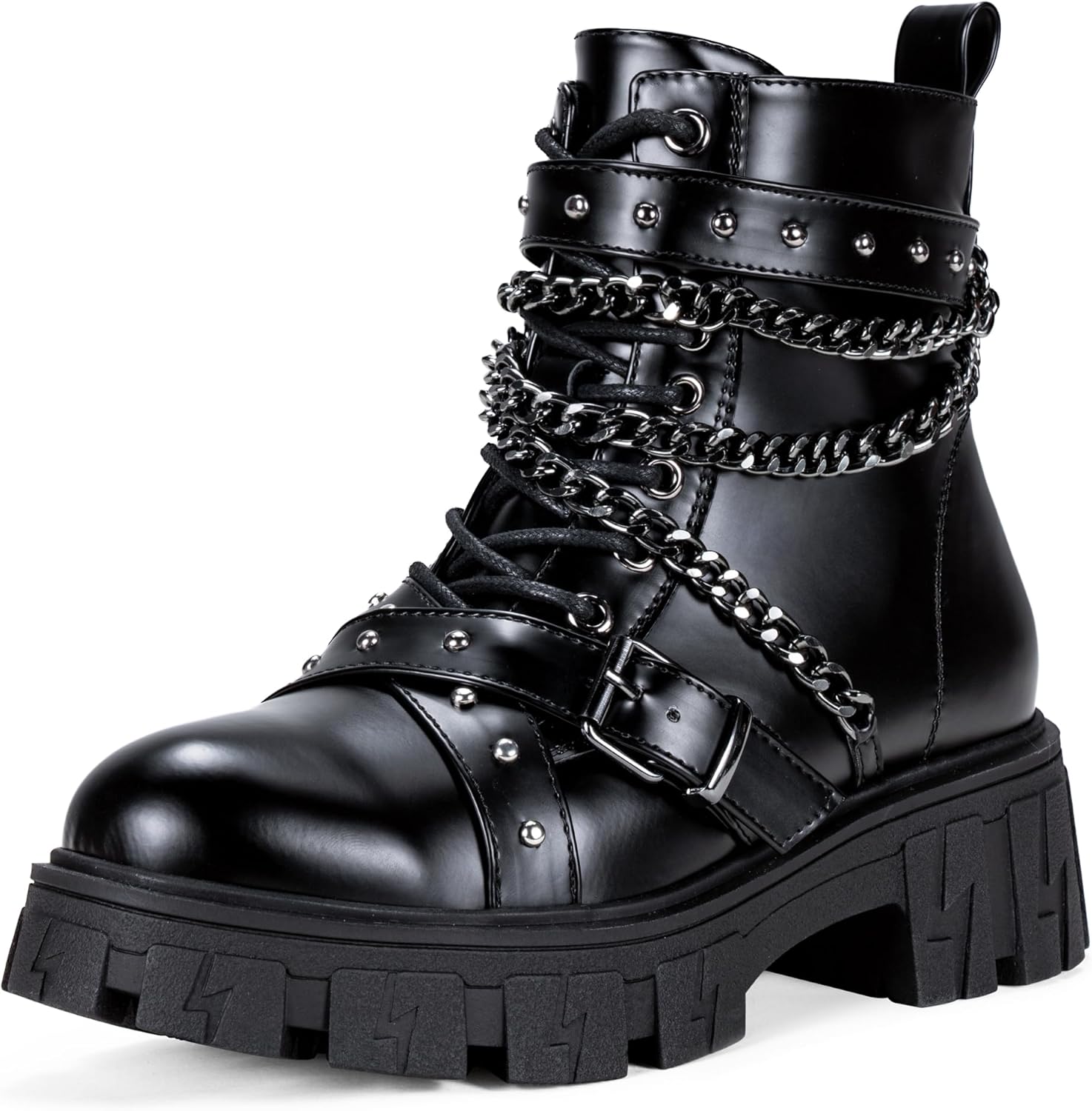 Jeossy Women's Chelsea Combat Boots - Platform Ankle Design