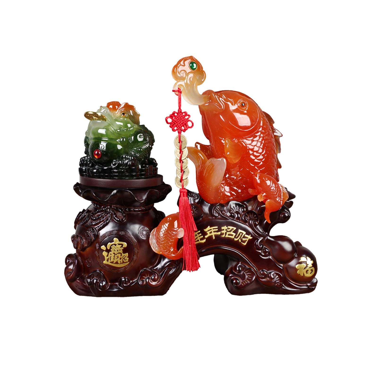 Ornements Feng Shui Crapaud Doré : Éliminez le Vide de Votre Meuble TV