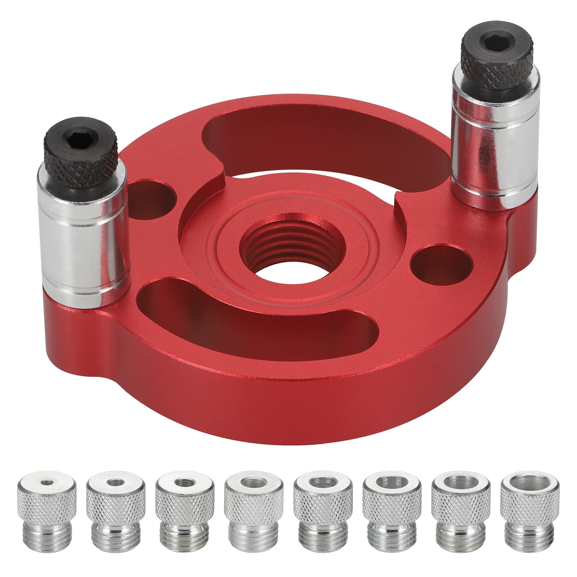 Zocipro Zestaw badawczy centrum pracy do drewna, aluminiowe centrum wiercenia z tulejami wiertniczymi 3/4/5/6/7/8/9/10mm, pionowe prowadnice wiertnicze do drewna