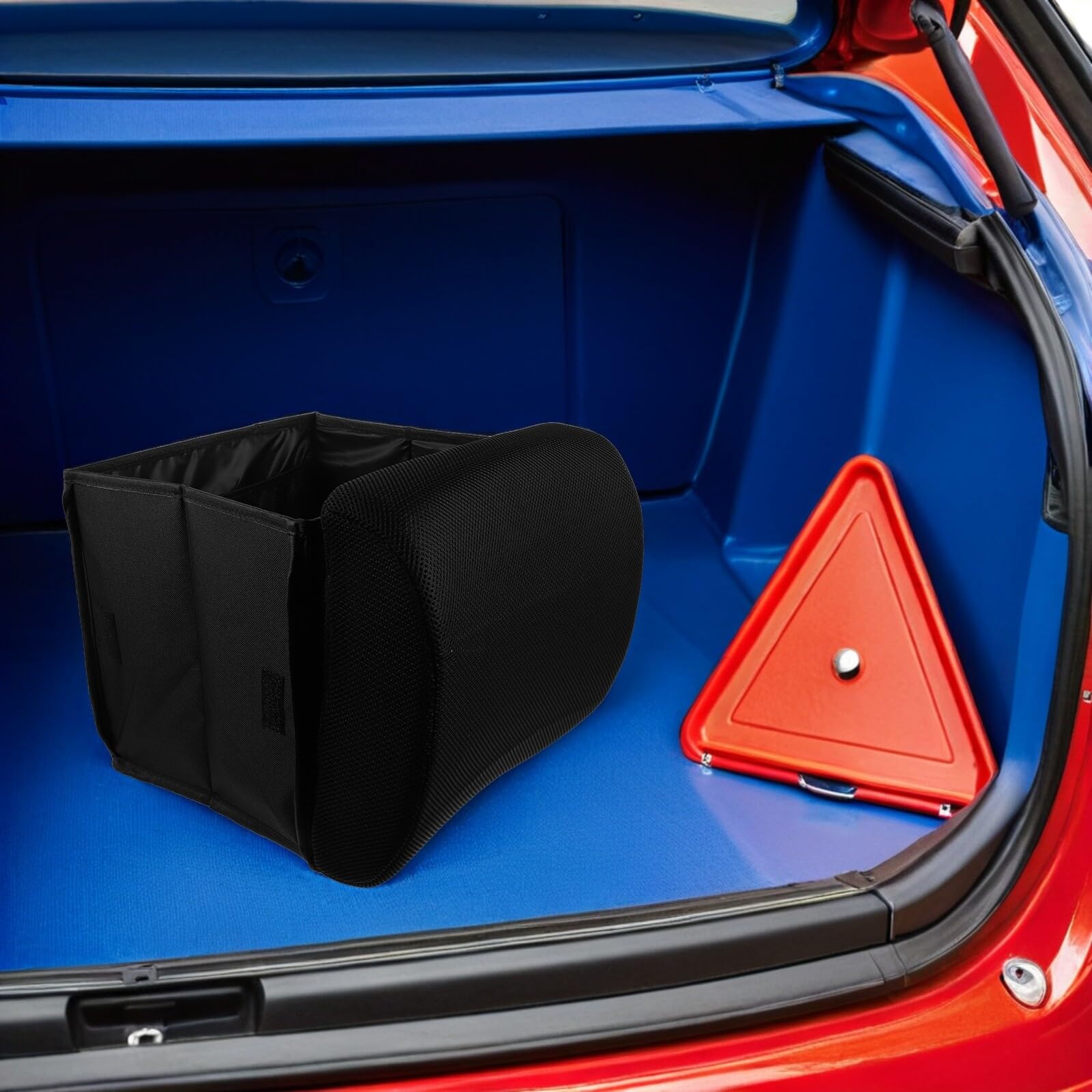 SOIMISS Organizzatore per Bagagliaio Auto Pieghevole 30l con Maniglie Rinforzate Antiscivolo, Scatola Portaoggetti Resistente per Interni e Sedili Posteriori, Contenitore di Stoccaggio