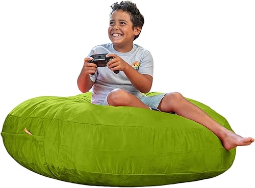 Miniatura 25 de Jaxx Cocoon - Puf de 4 pies y almohadilla de choque, color carbón Carbón vegetal,Agua,Negro -,Azul (Arándano),Camello,Chocolate,Fucsia,Lima,Color