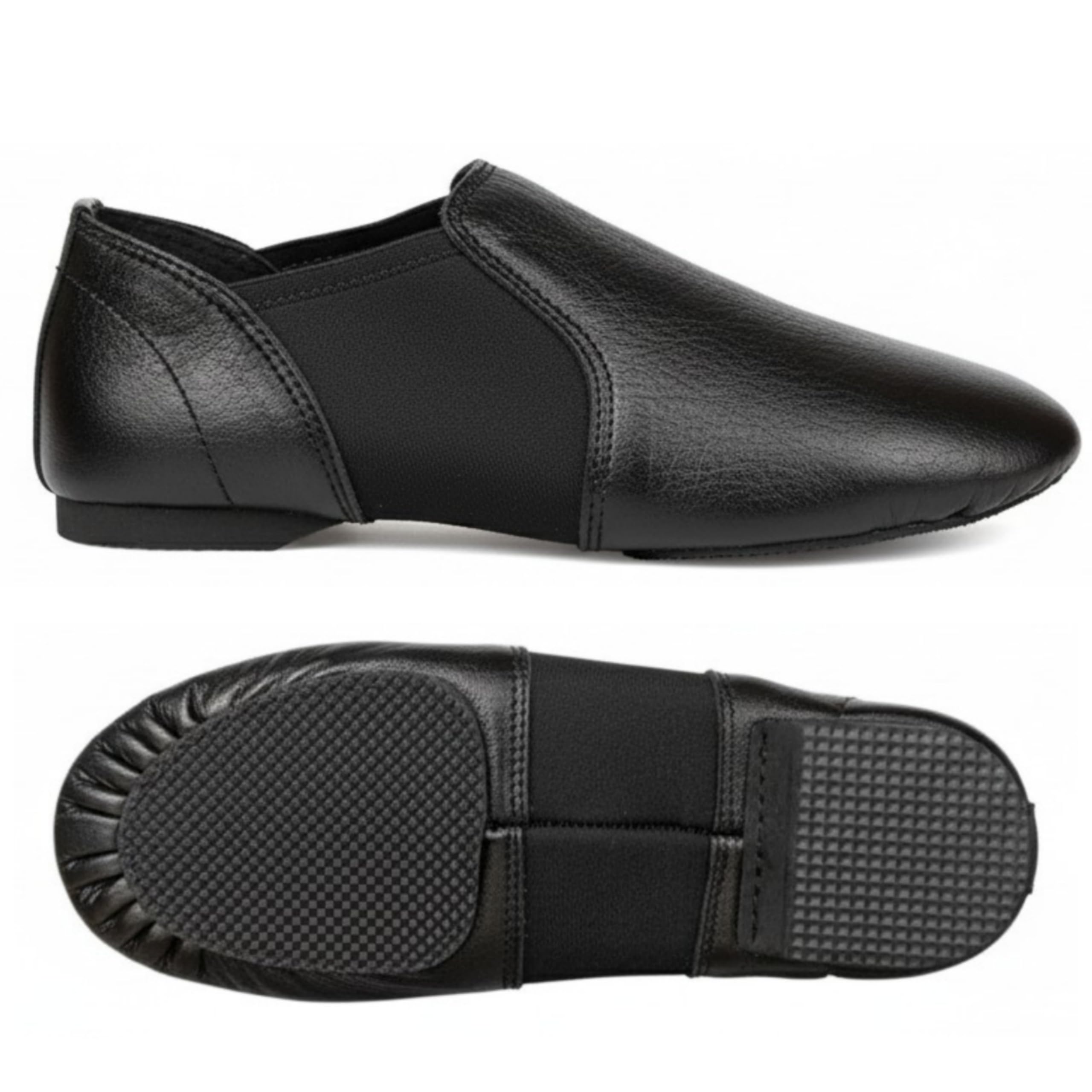 Zapatos de jazz de neopreno moderno y piel negra marca BAVA 8