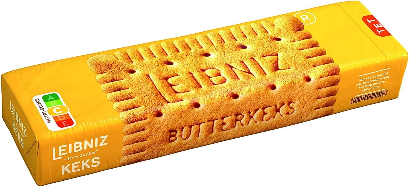 Leibniz Cookies | Leibniz Butter Cookie -30% Sugar | Leibniz Biscuit | German Cookies From Germany | 5,2 Ounce Total