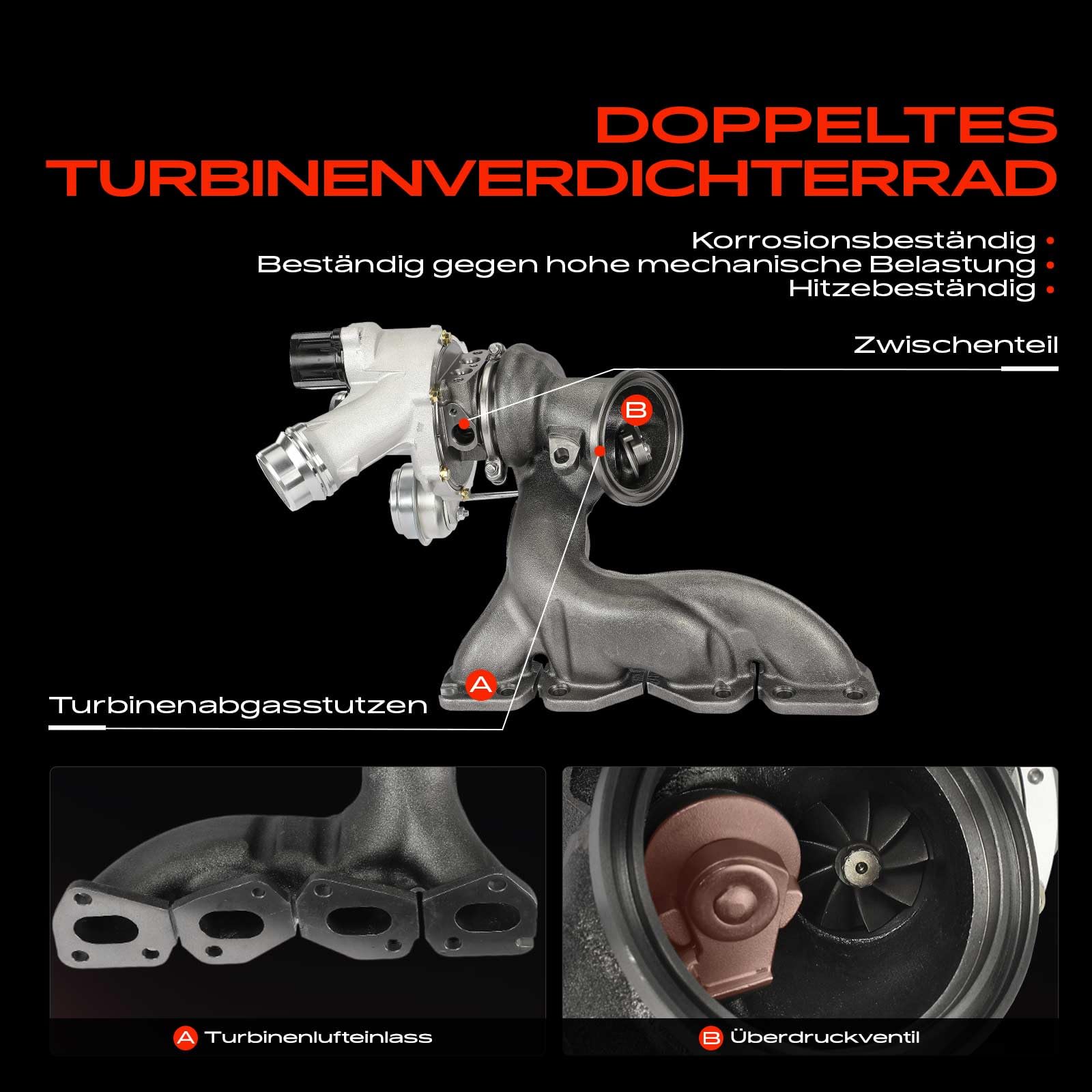 Frankberg Turbolader 11627645758 | Kompatibel mit 1er F20, 1er F21, 3er F30 F80, 3er Touring F31