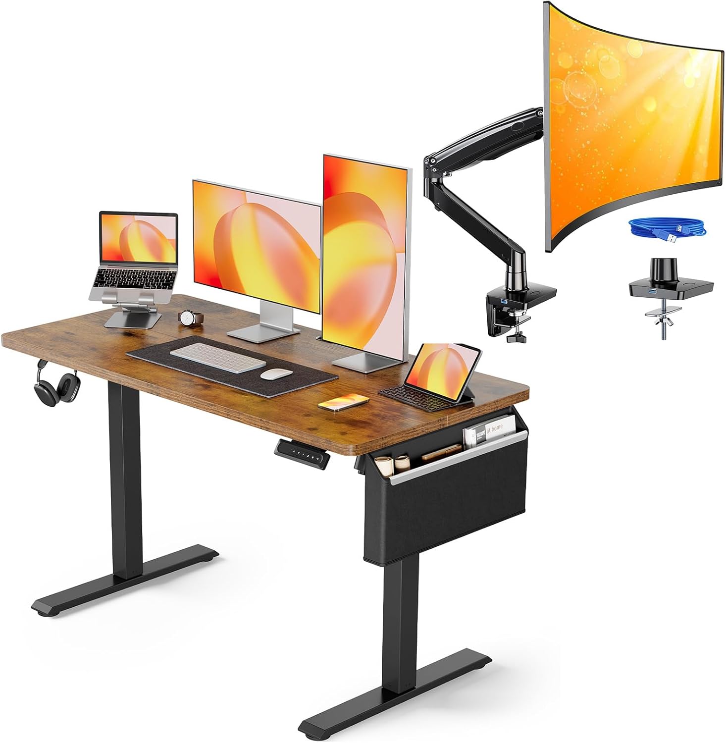 ErGear Standing Desk with Storage Pocket, 48 x 24 inch