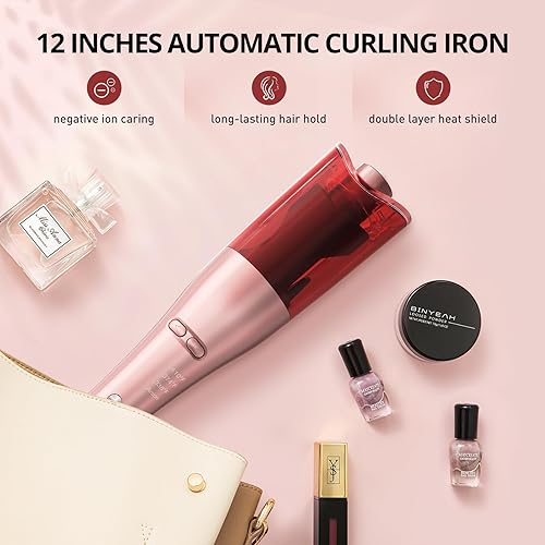 Miniatura 7 de Rizador de pelo automático, rizador automático actualizado 2024 con anión para proteger el cabello, protector térmico de doble capa, antiatascado