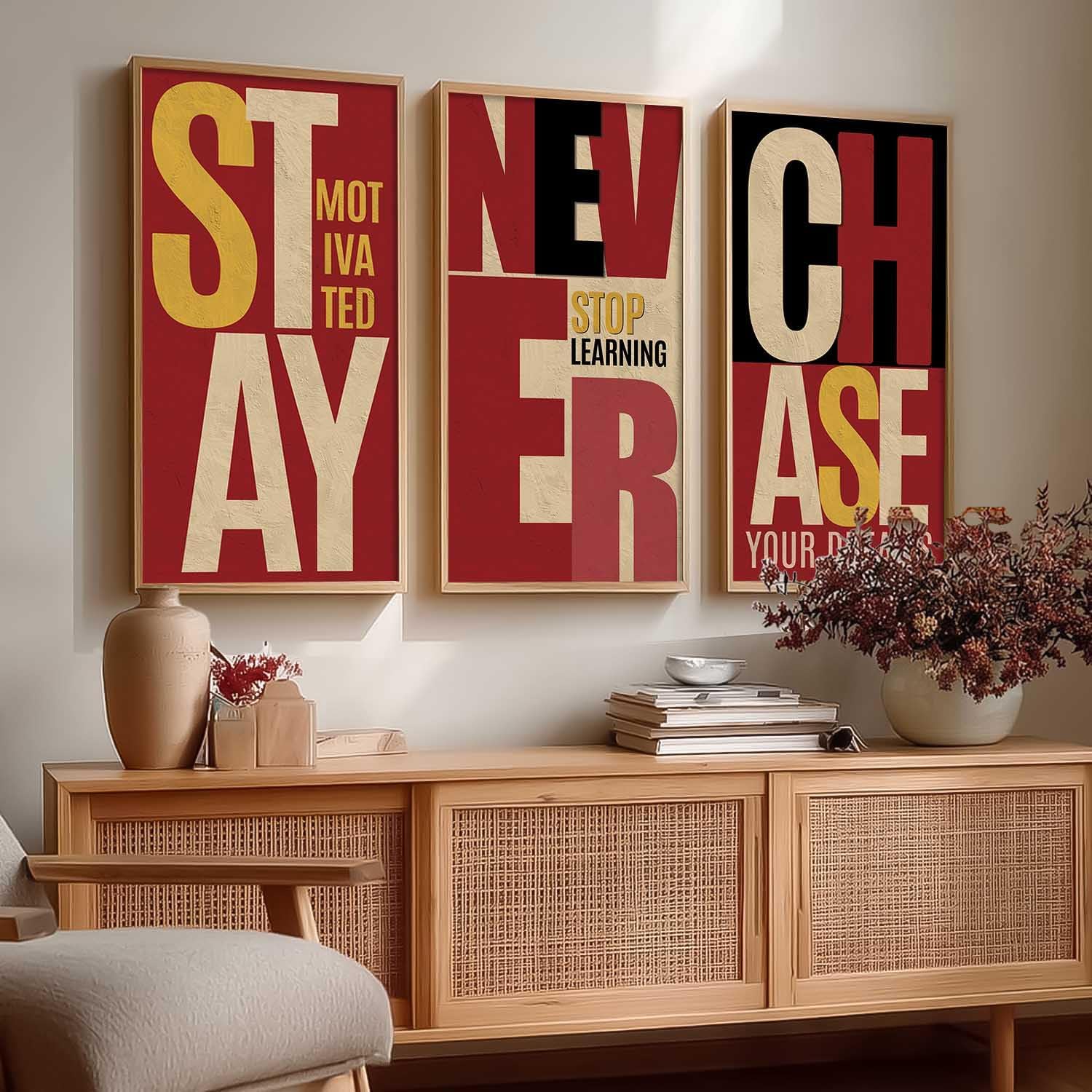 Motivational Wall Art - Set of 3 Framed Prints -10