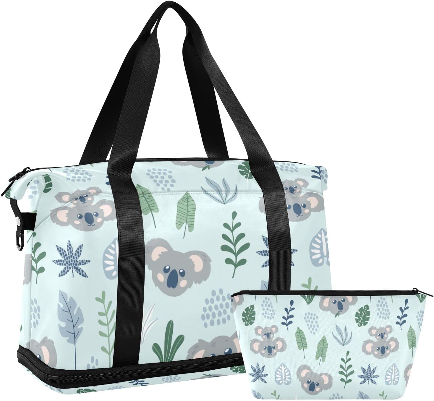 SUABO Travel Duffel Bag, Vintage Pink Floral Sports Tote Gym Bag for Travel, Shoulder Weekender Overnight Bag for Women Men