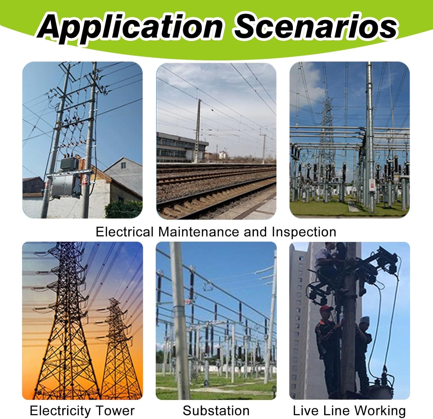 High Voltage Insulated Height Measuring Rod - 36ft Tree Measurement Tool & Shock-Proof Pole for Electric Utilities & Urban Construction Projects